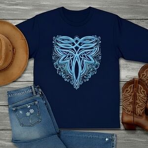 Boot Stitch Graphic Long Sleeve Tee • Western Cowgirl Shirt • Rodeo Country Top